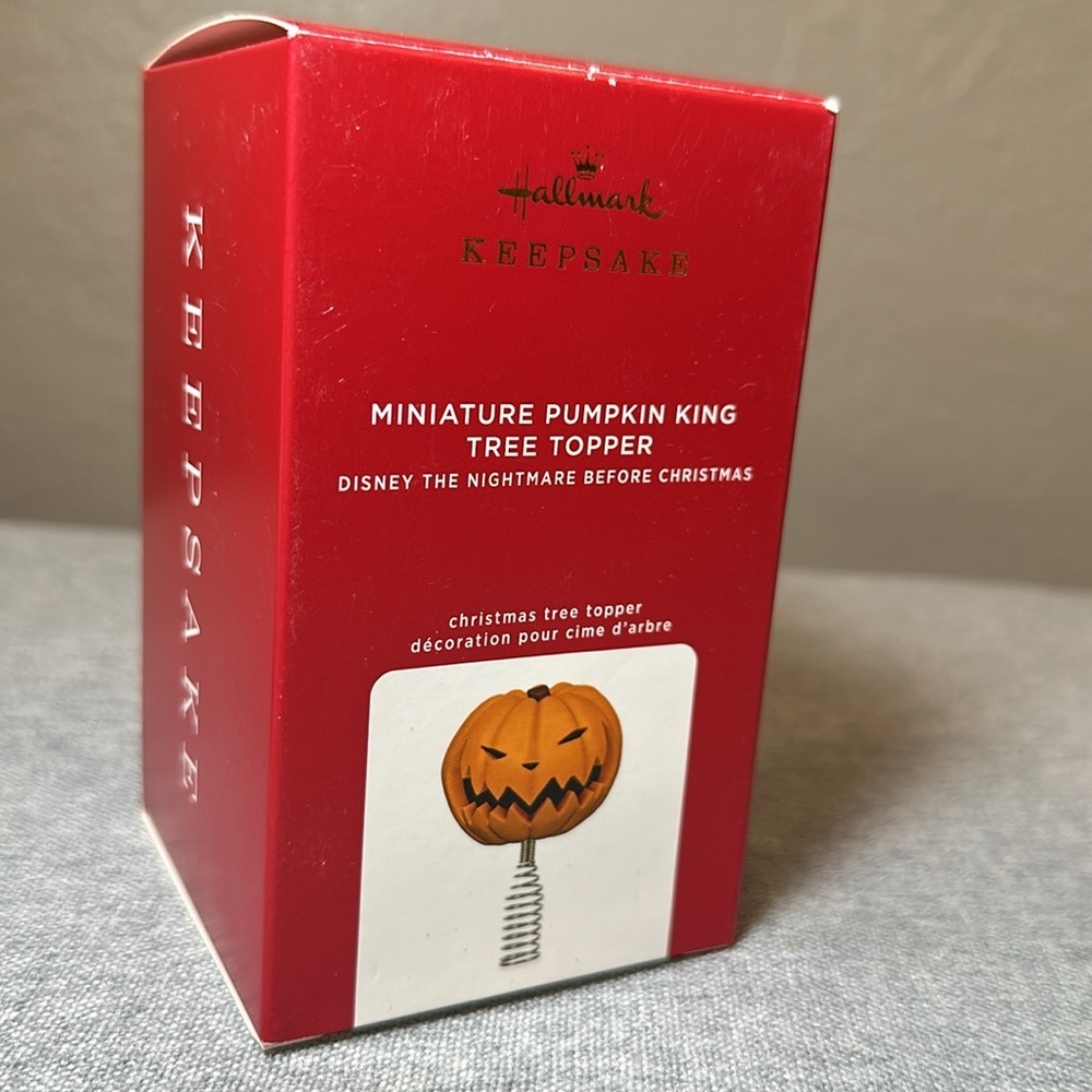 Disney Tim Burton's The Nightmare B4 Xmas Pumpkin King Miniature Tree Topper